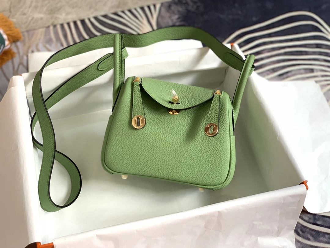 HERMES Shoulder Bags TC Leather (Green-Gold) 19CM H50202608090372