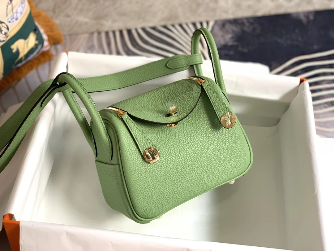 HERMES Shoulder Bags TC Leather (Green-Gold) 19CM H50202608090372 - Image 2