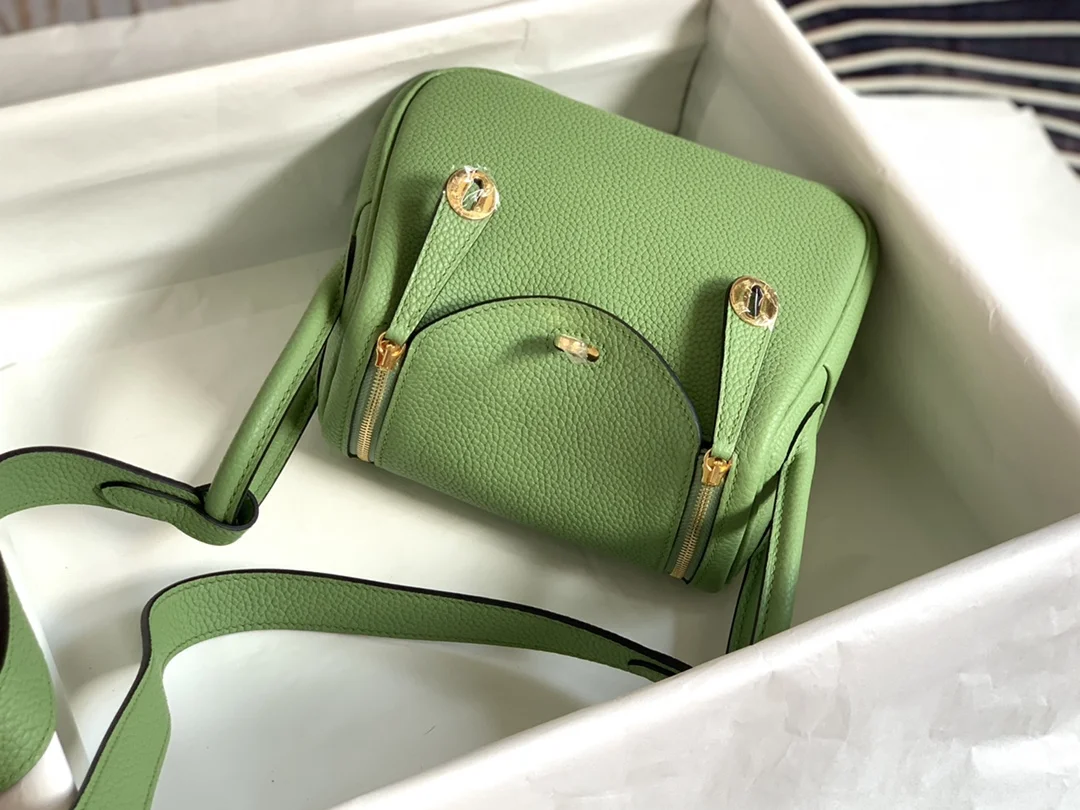 HERMES Shoulder Bags TC Leather (Green-Gold) 19CM H50202608090372 - Image 4