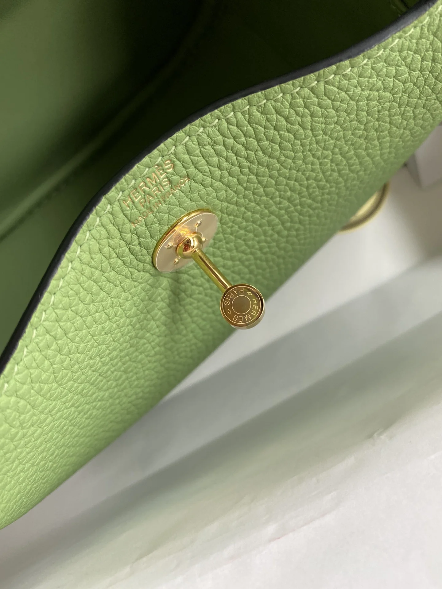 HERMES Shoulder Bags TC Leather (Green-Gold) 19CM H50202608090397 - Image 8