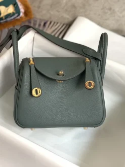 Alternative view of HERMES Shoulder Bags TC Leather (Green-Gold) One Size H50202608090371