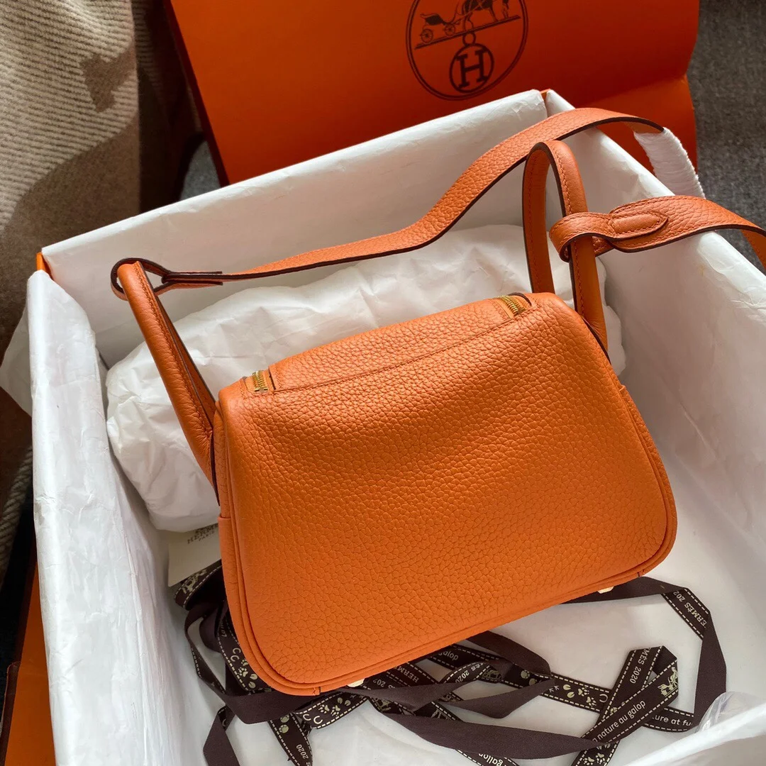 HERMES Shoulder Bags TC Leather (Orange-Gold) 19CM H50202608090384 - Image 2