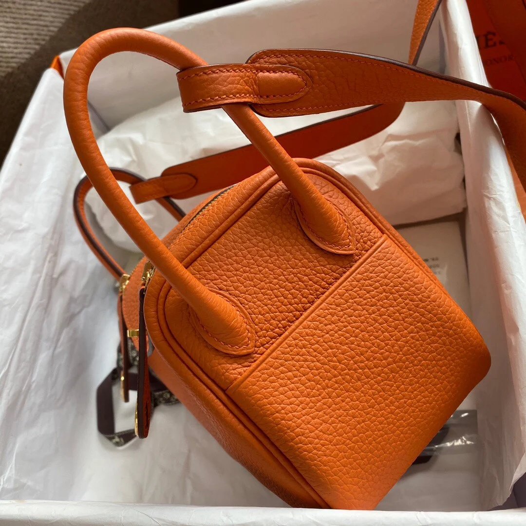 HERMES Shoulder Bags TC Leather (Orange-Gold) 19CM H50202608090384 - Image 3