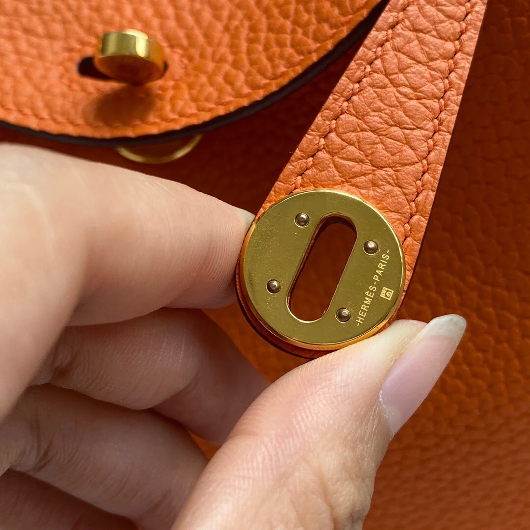 HERMES Shoulder Bags TC Leather (Orange-Gold) 19CM H50202608090384 - Image 6