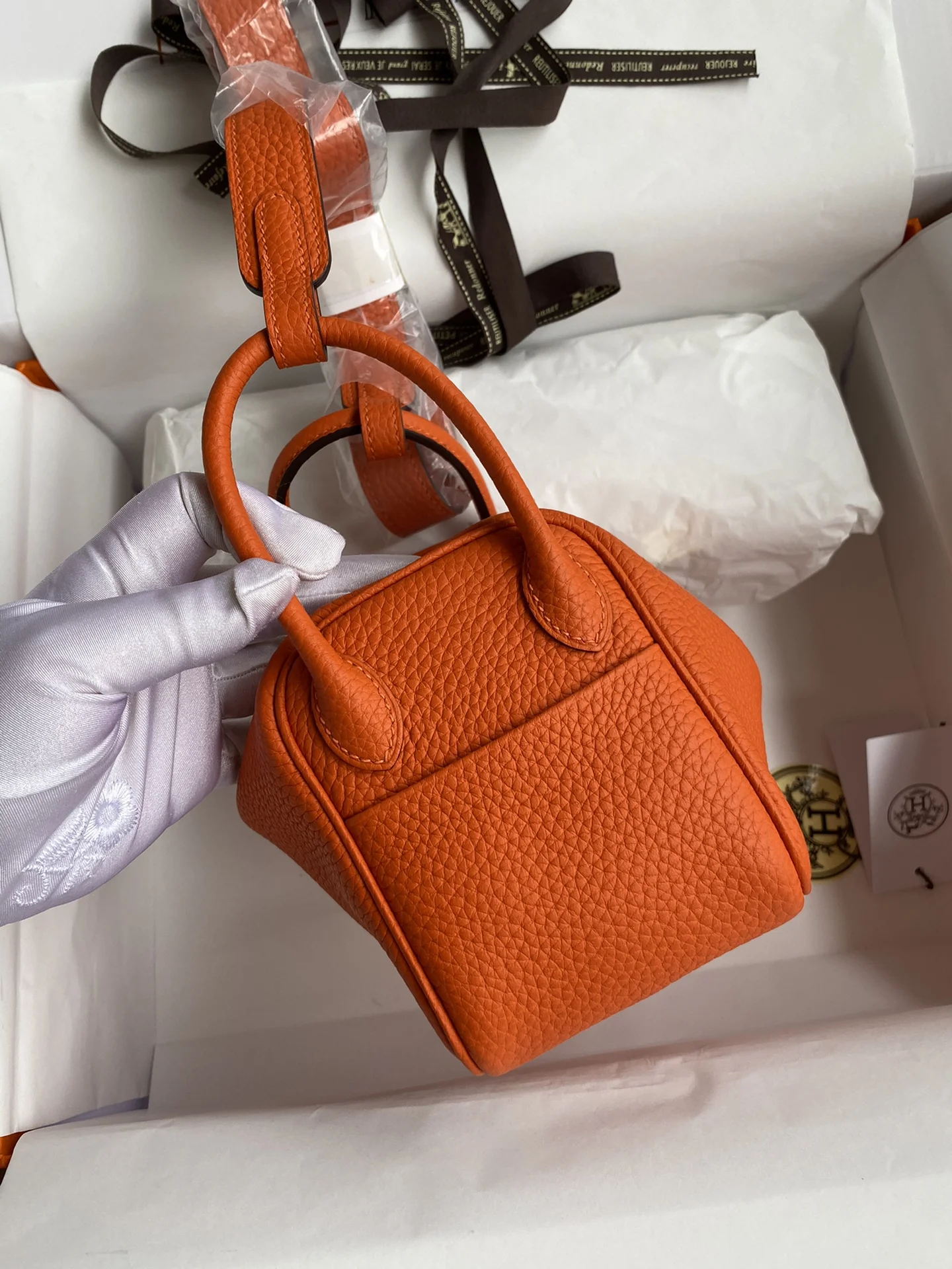 HERMES Shoulder Bags TC Leather (Orange-Gold) One Size H50202608090400 - Image 2