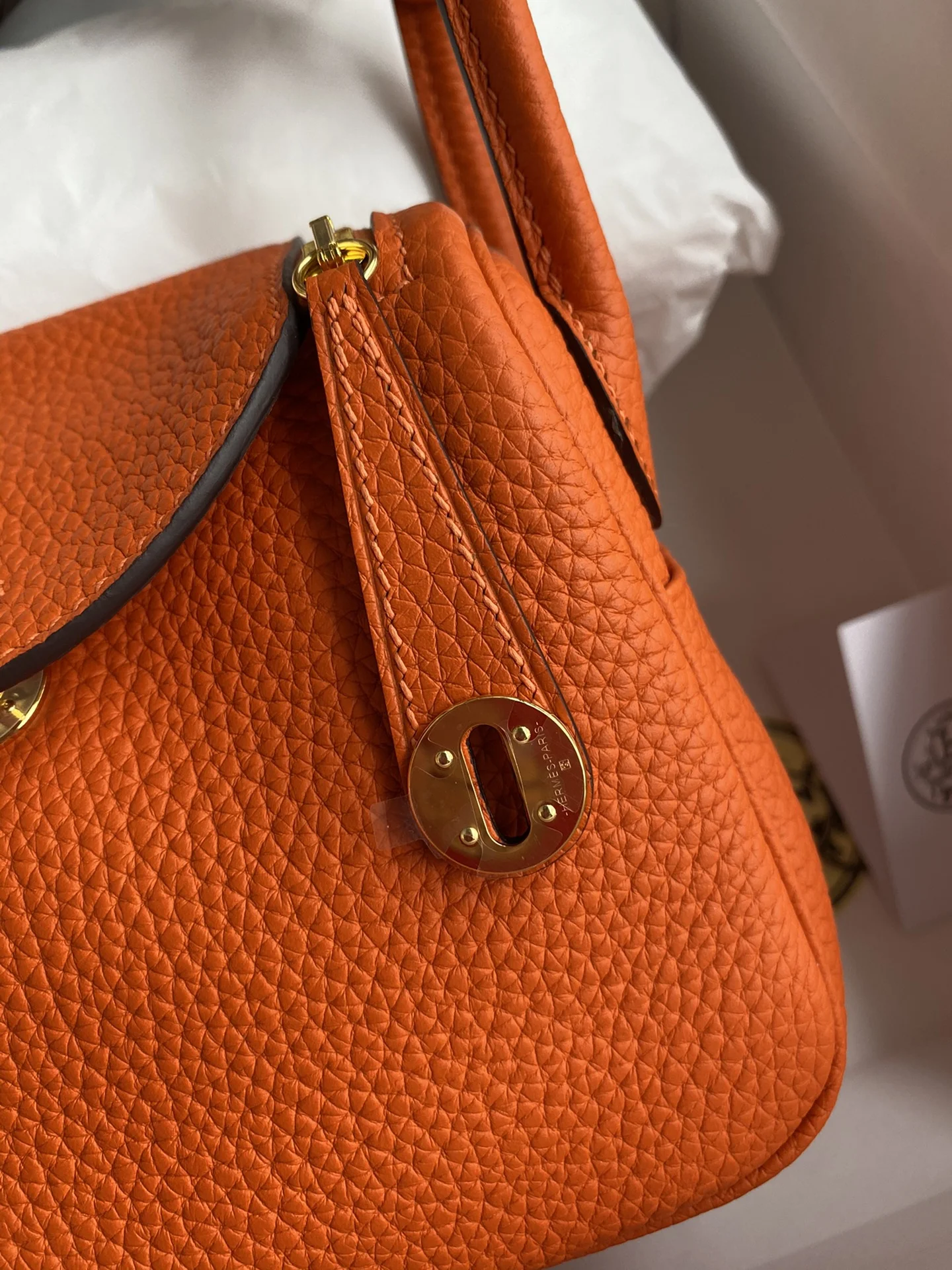 HERMES Shoulder Bags TC Leather (Orange-Gold) One Size H50202608090400 - Image 3
