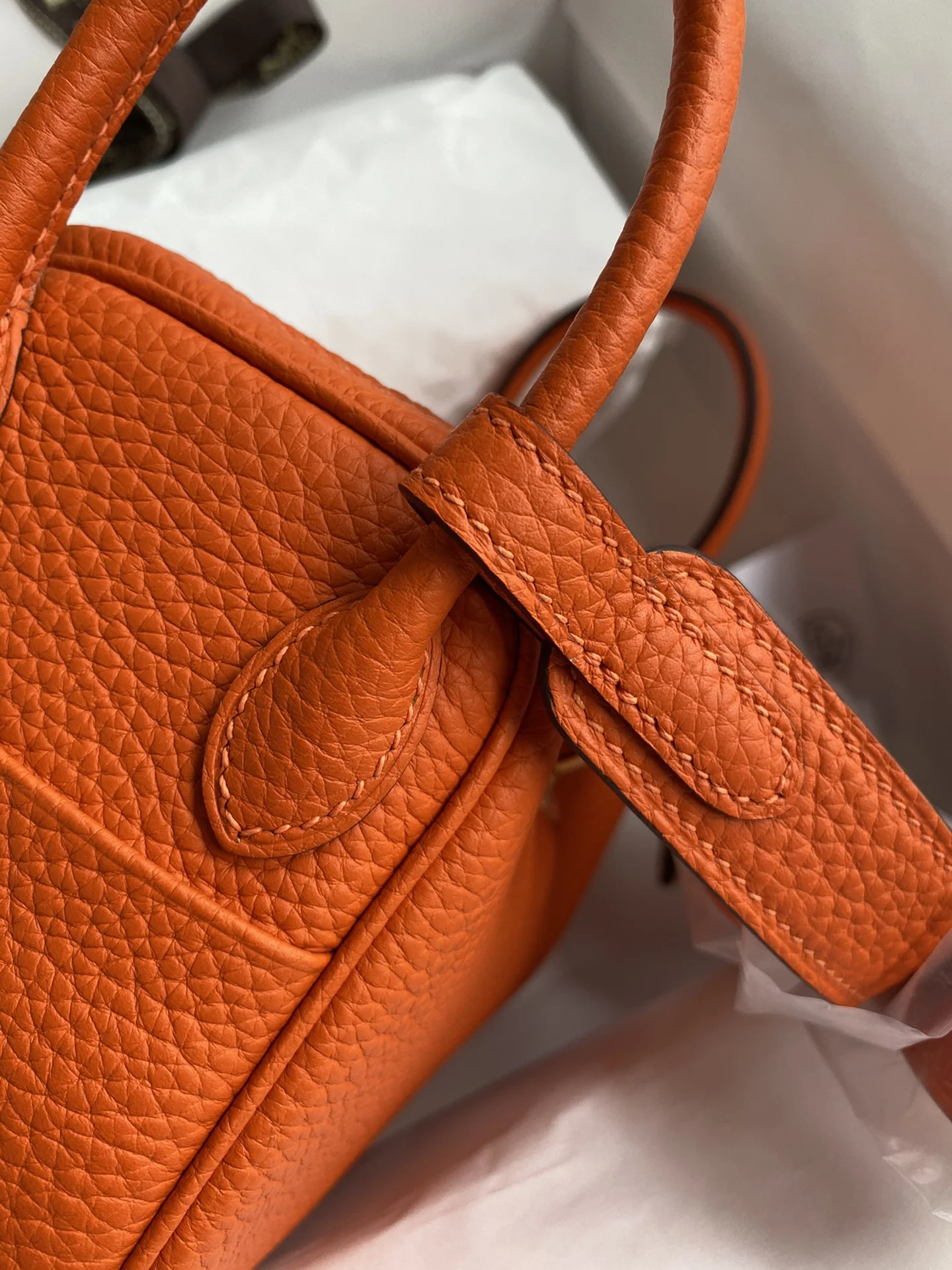 HERMES Shoulder Bags TC Leather (Orange-Gold) One Size H50202608090400 - Image 4