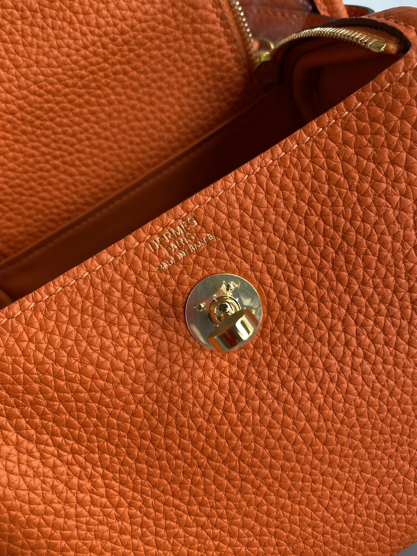 HERMES Shoulder Bags TC Leather (Orange-Gold) One Size H50202608090400 - Image 7