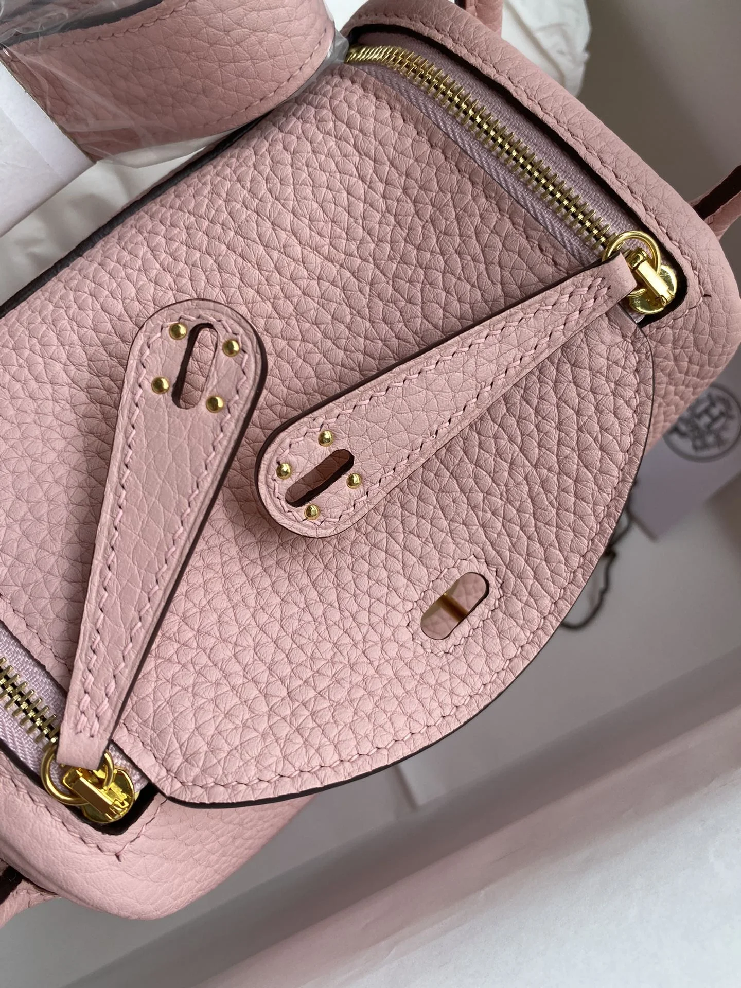 HERMES Shoulder Bags TC Leather (Pink-Gold) 19CM H50202608090412 - Image 6