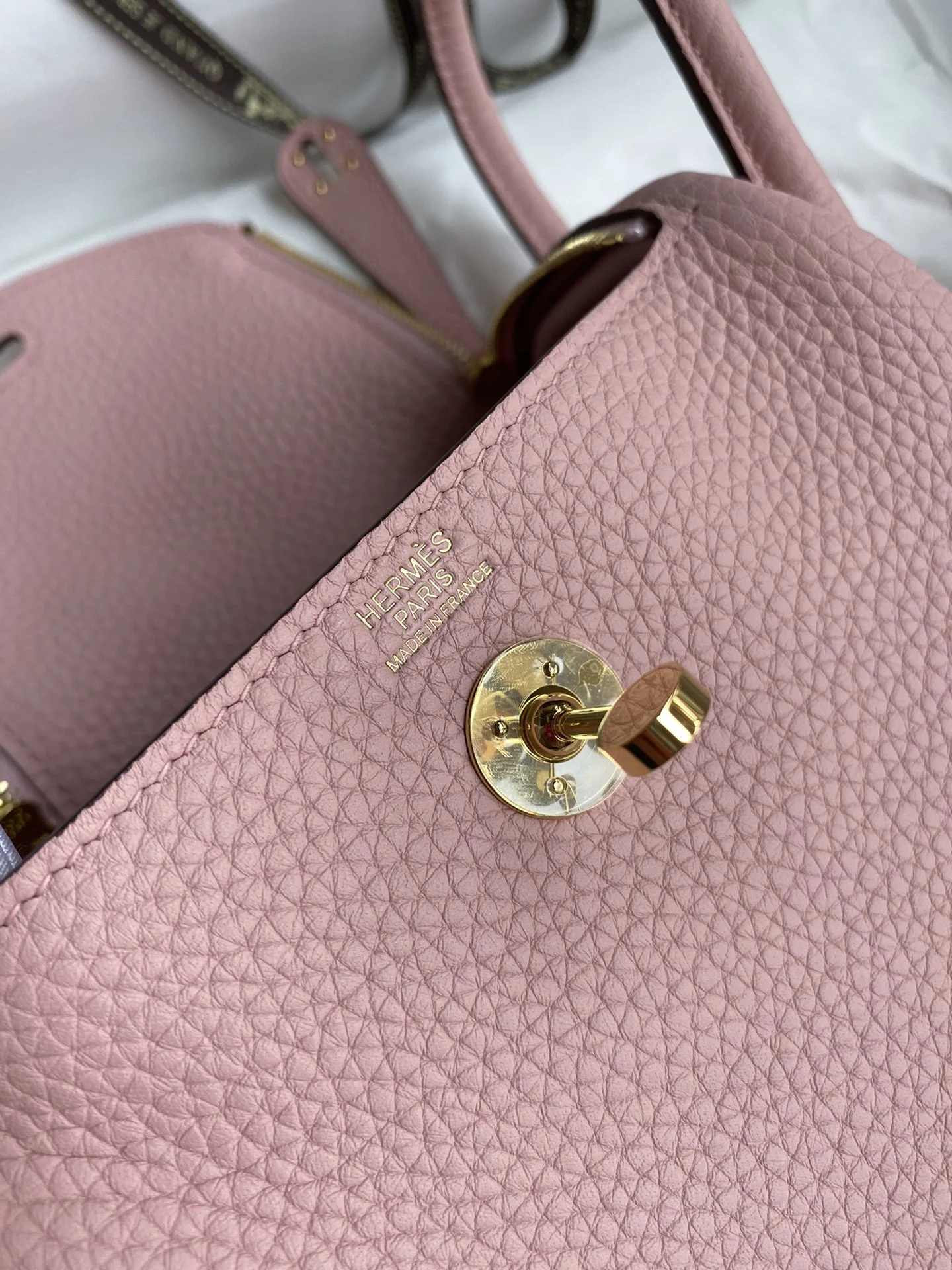 HERMES Shoulder Bags TC Leather (Pink-Gold) 19CM H50202608090412 - Image 8