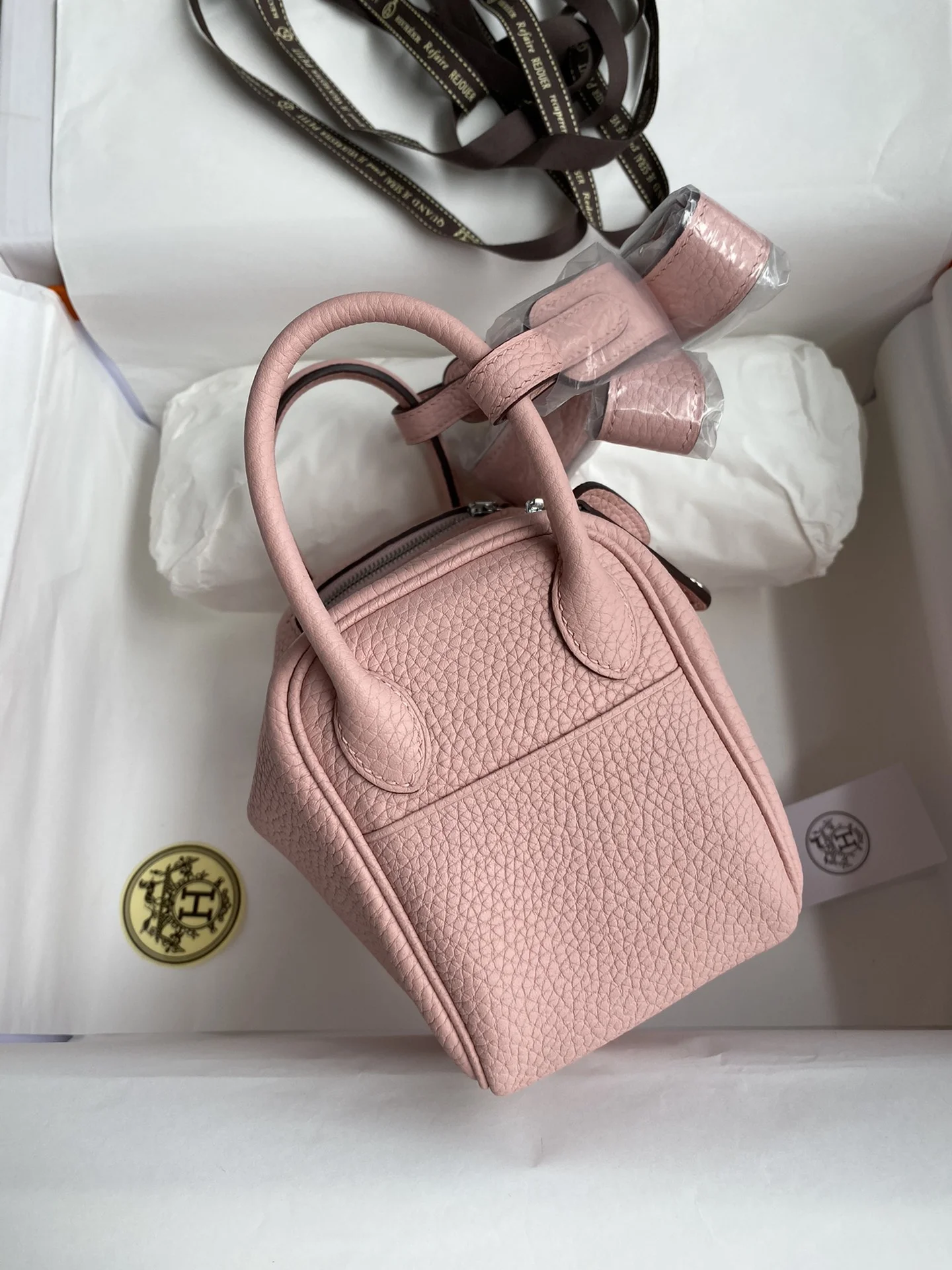 HERMES Shoulder Bags TC Leather (Pink-Silver) 19CM H50202608090411 - Image 2