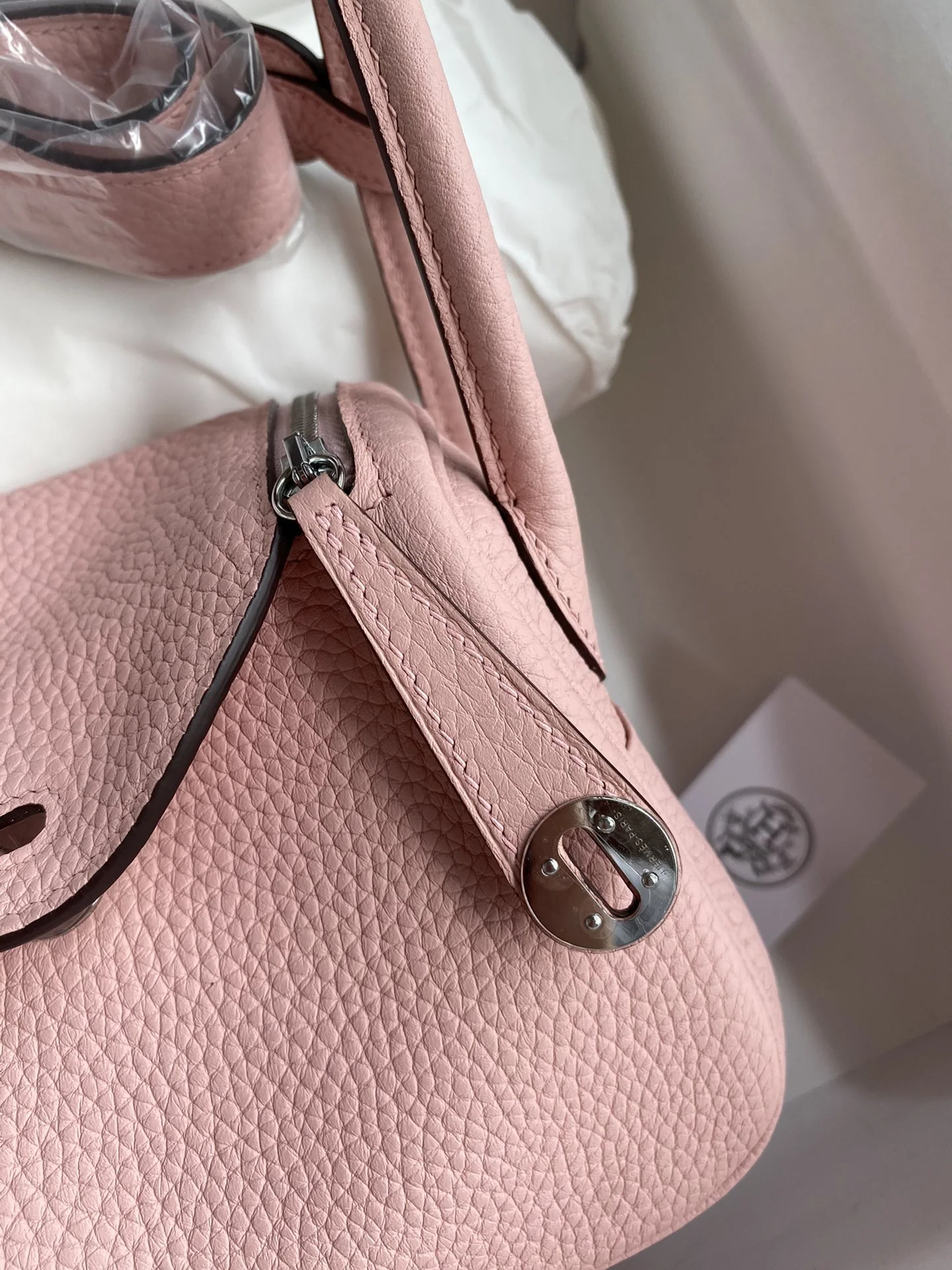HERMES Shoulder Bags TC Leather (Pink-Silver) 19CM H50202608090411 - Image 3