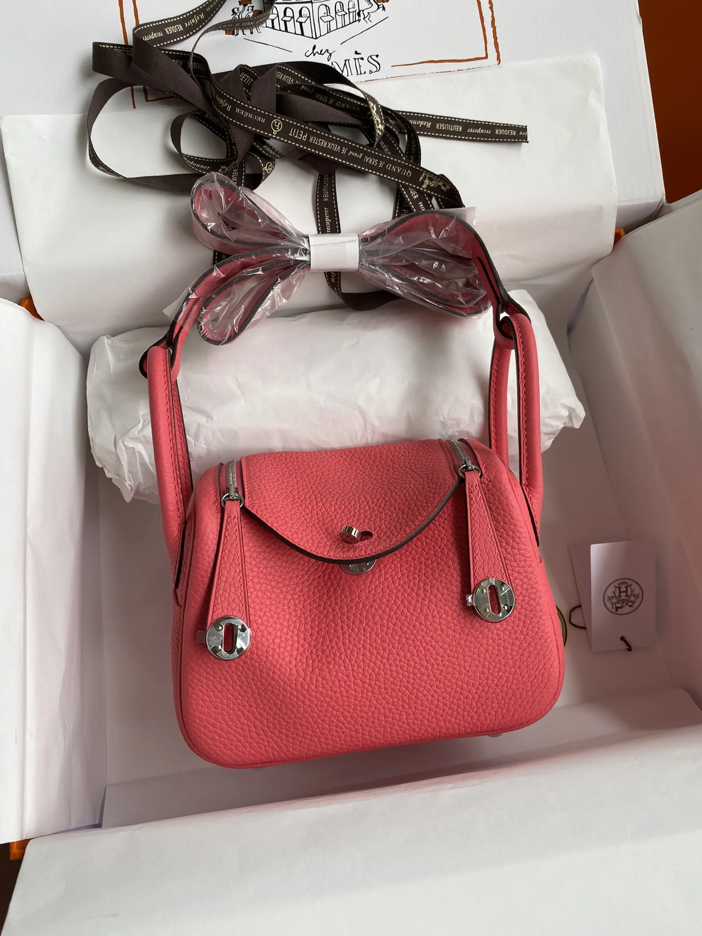 HERMES Shoulder Bags TC Leather (Pink-Silver) H50202608090396