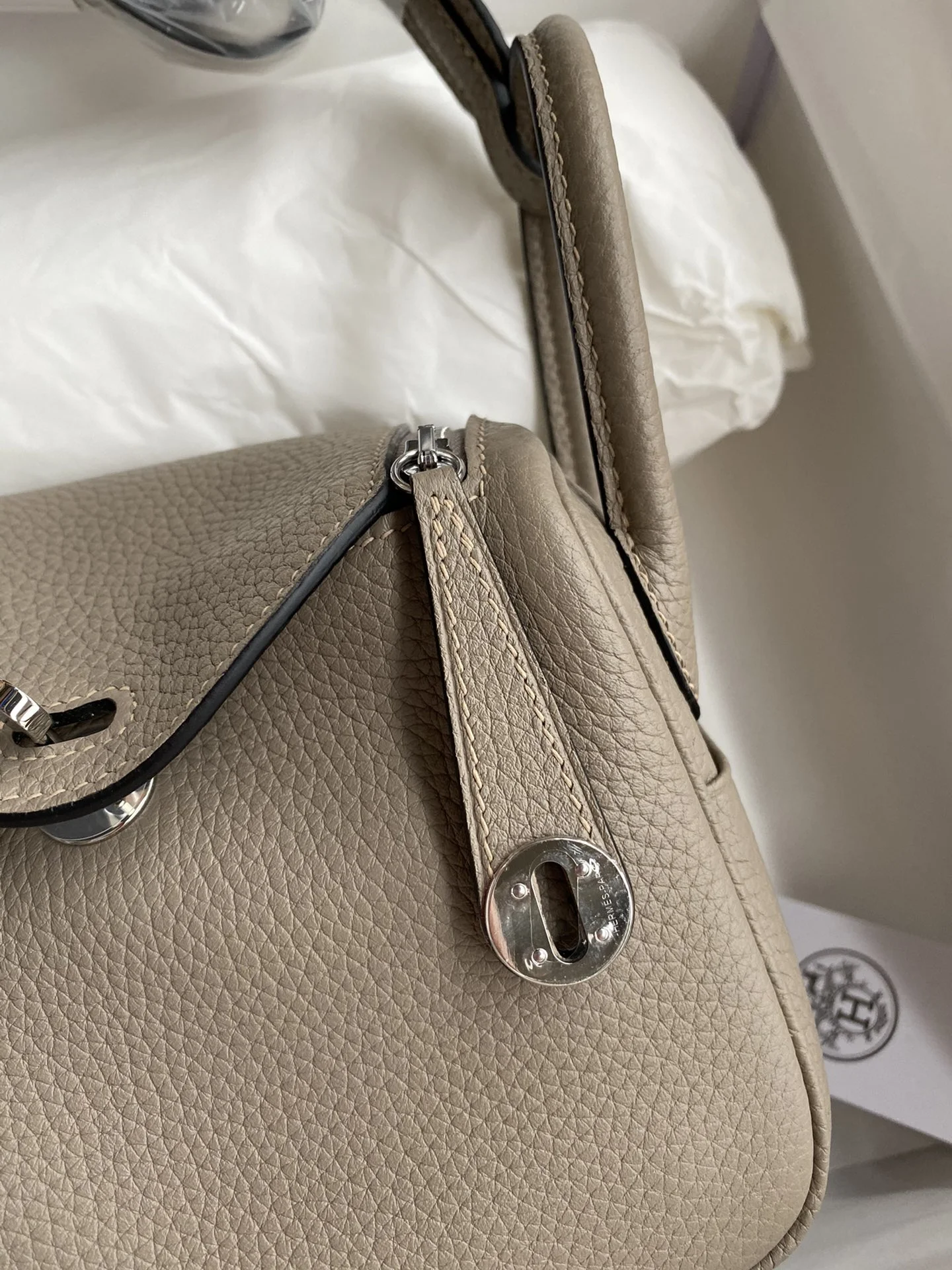 HERMES Shoulder Bags TC Leather (Taupe-Silver) 19CM H50202608090419 - Image 3