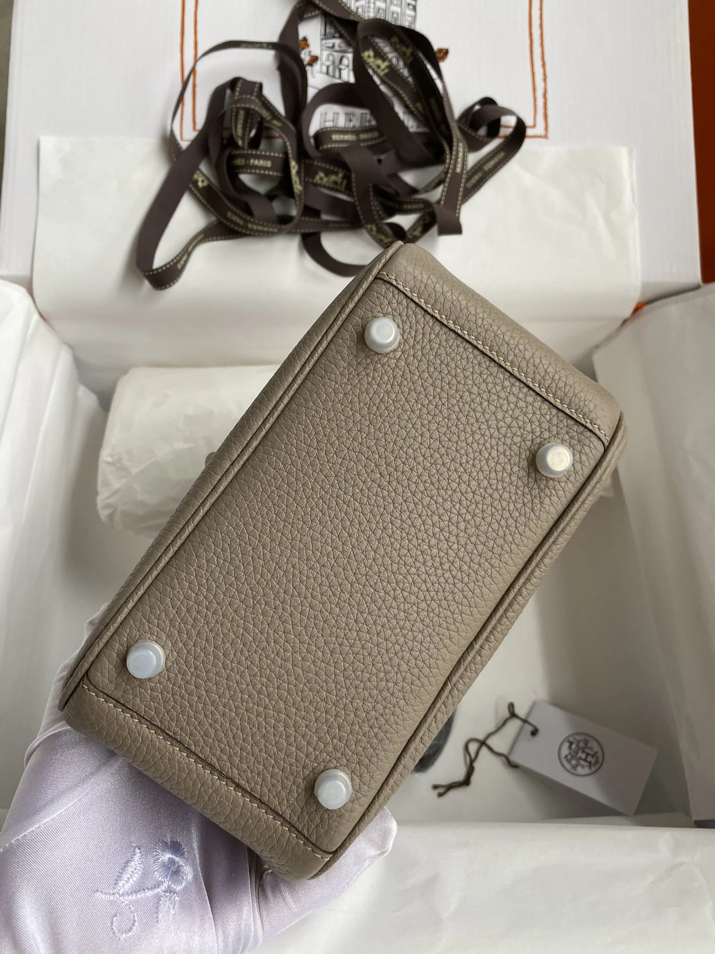 HERMES Shoulder Bags TC Leather (Taupe-Silver) 19CM H50202608090419 - Image 6