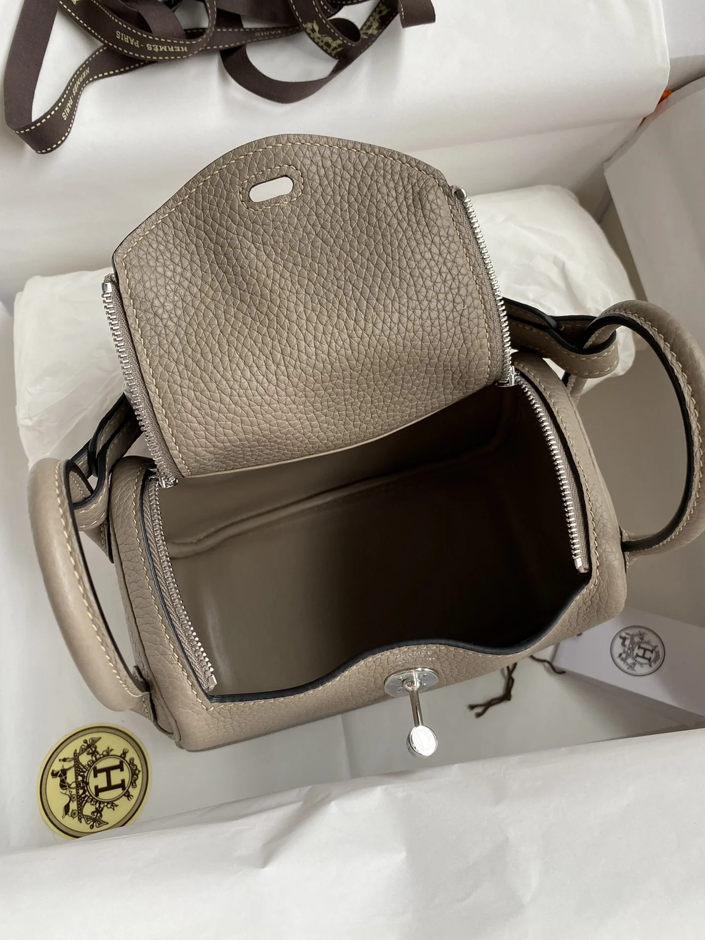 HERMES Shoulder Bags TC Leather (Taupe-Silver) 19CM H50202608090419 - Image 7