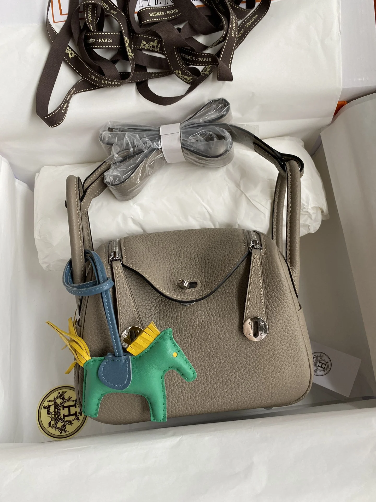 HERMES Shoulder Bags TC Leather (Taupe-Silver) 19CM H50202608090419 - Image 9