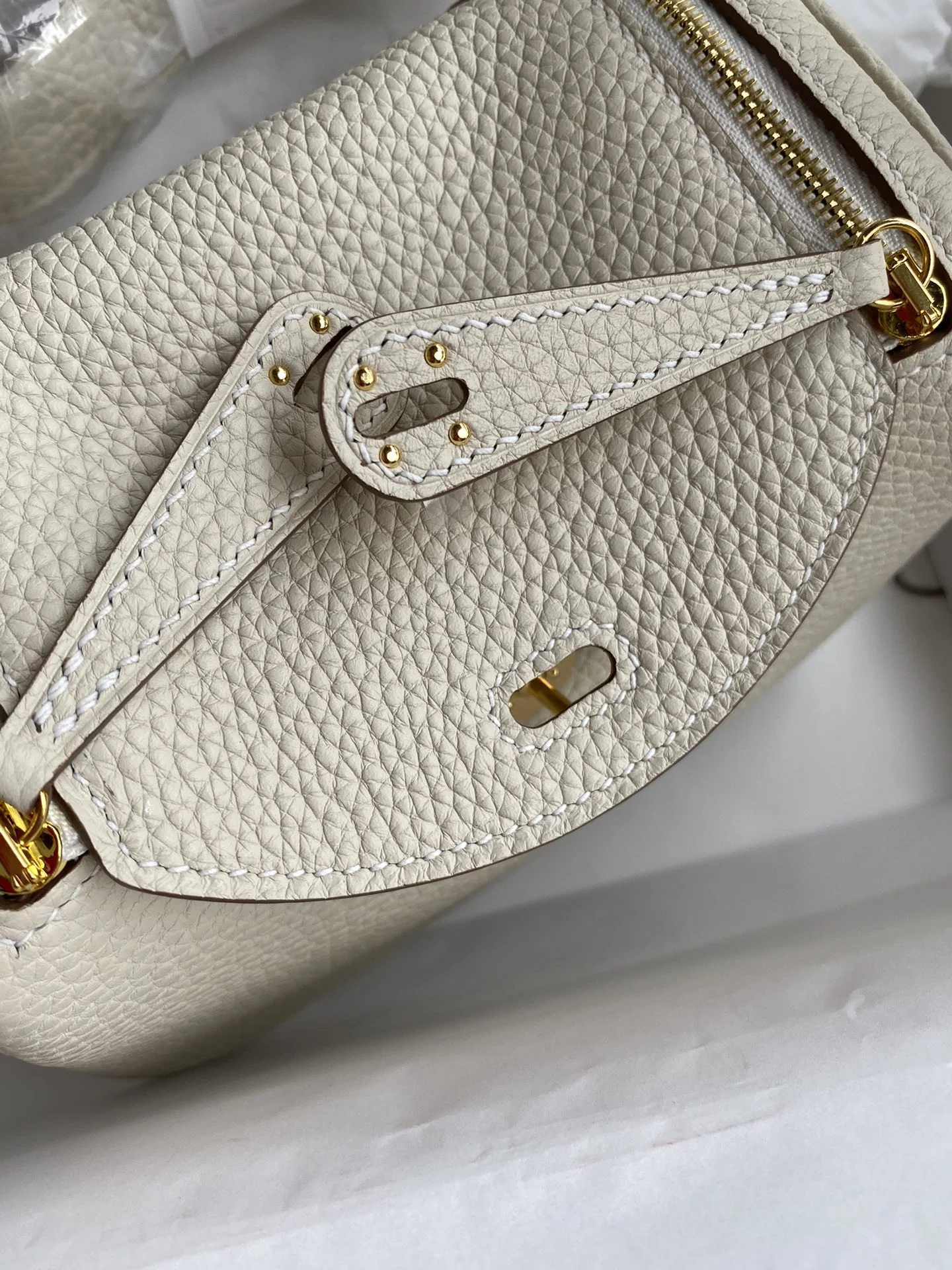 HERMES Shoulder Bags TC Leather (White-Gold) 19CM H50202608090393 - Image 5