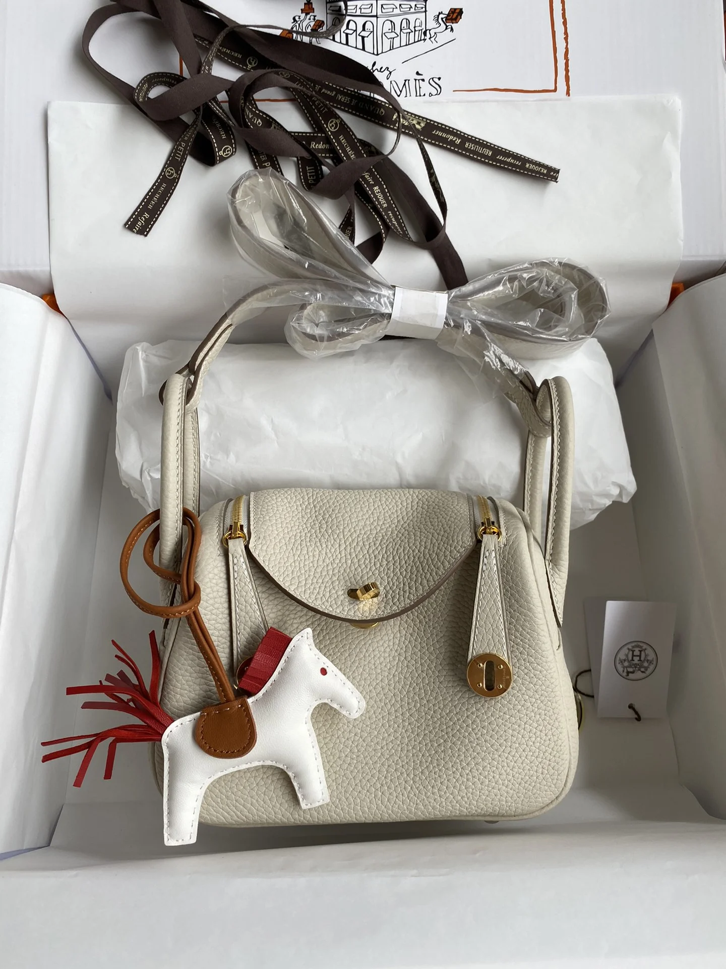 HERMES Shoulder Bags TC Leather (White-Gold) 19CM H50202608090393 - Image 9