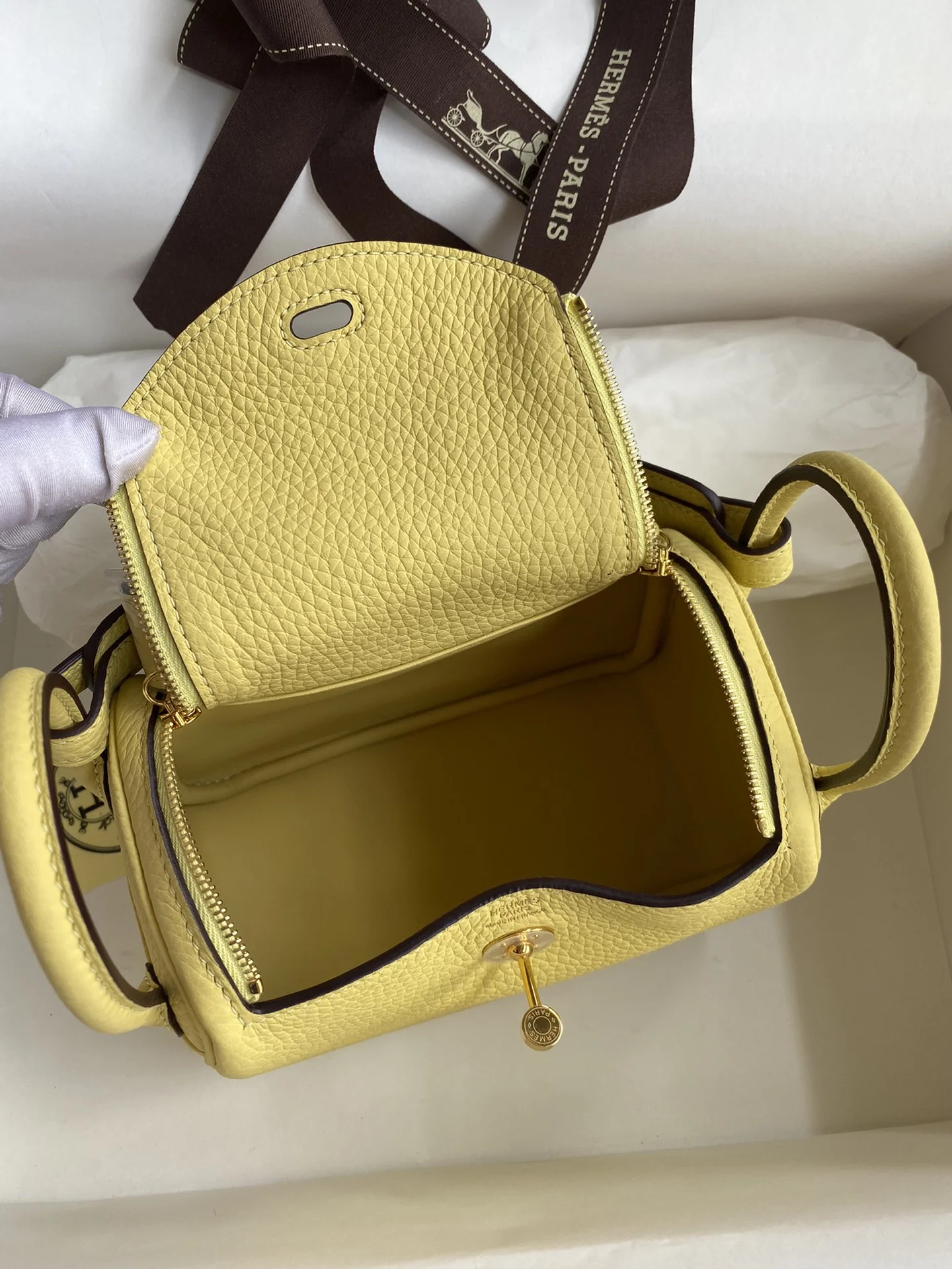 HERMES Shoulder Bags TC Leather (Yellow-Gold) 19CM H50202608090424 - Image 7