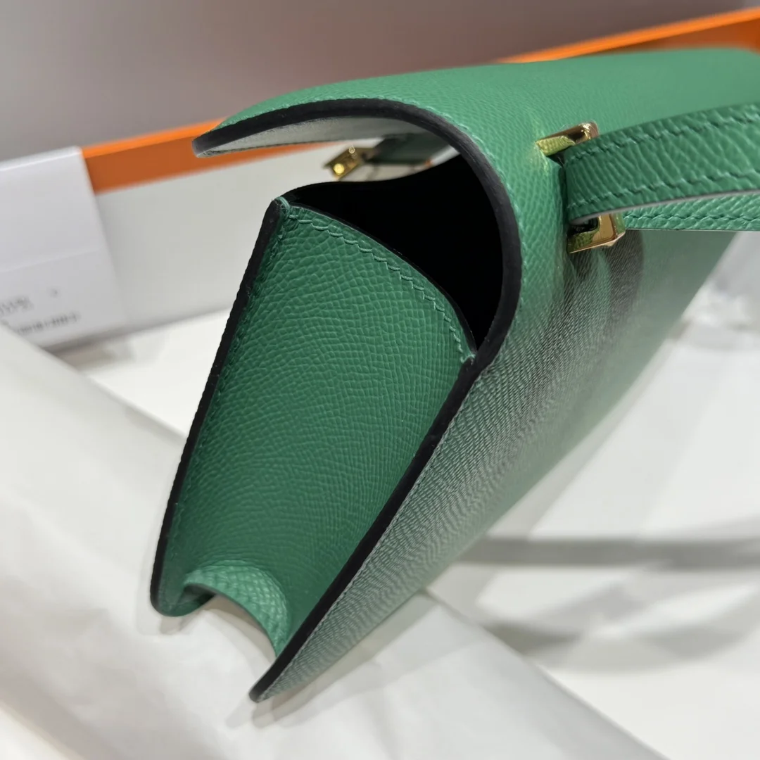 HERMES Shoulder Bags Velvet (Green-Gold) 24X12X4CM A100202608090519 - Image 3