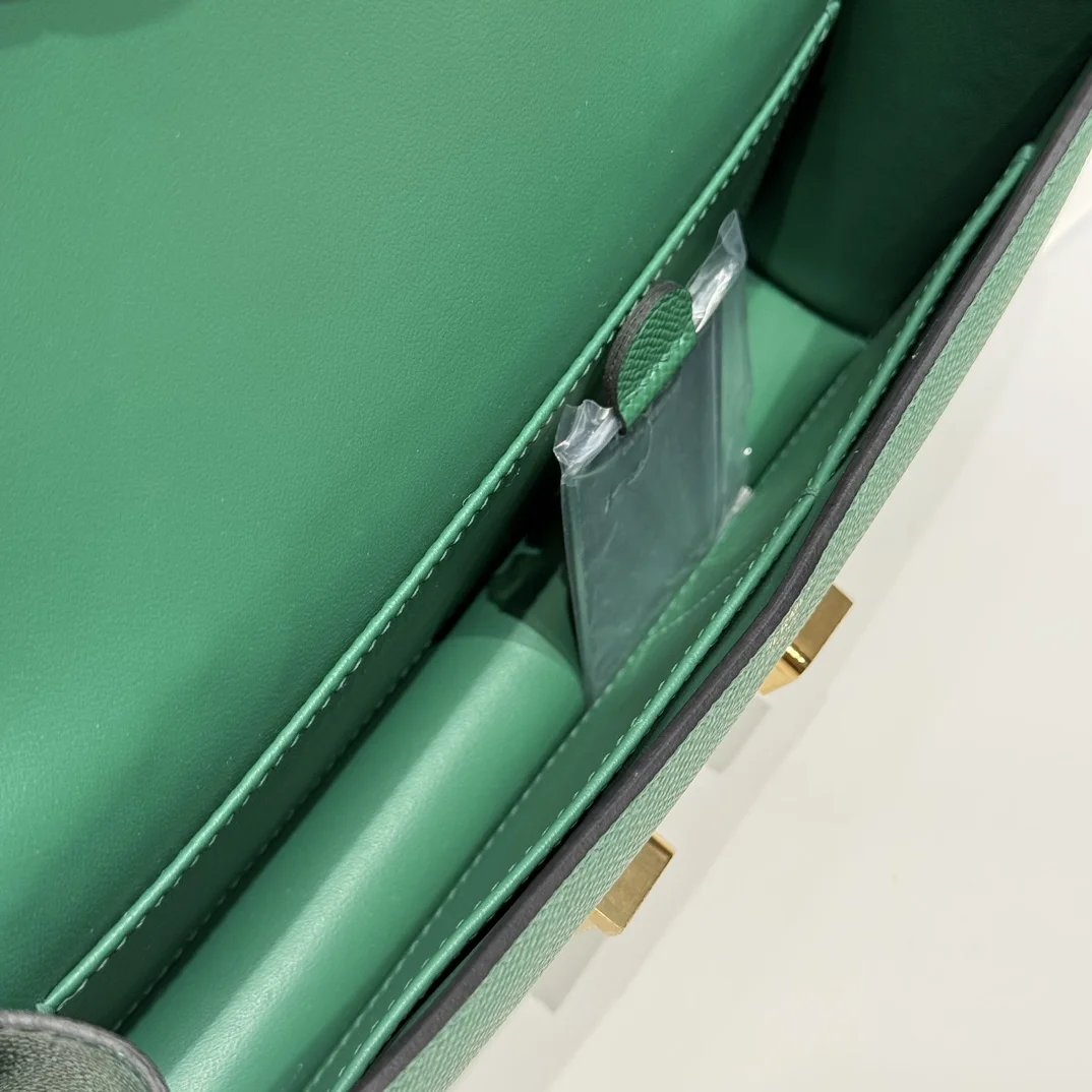 HERMES Shoulder Bags Velvet (Green-Gold) 24X12X4CM A100202608090519 - Image 9