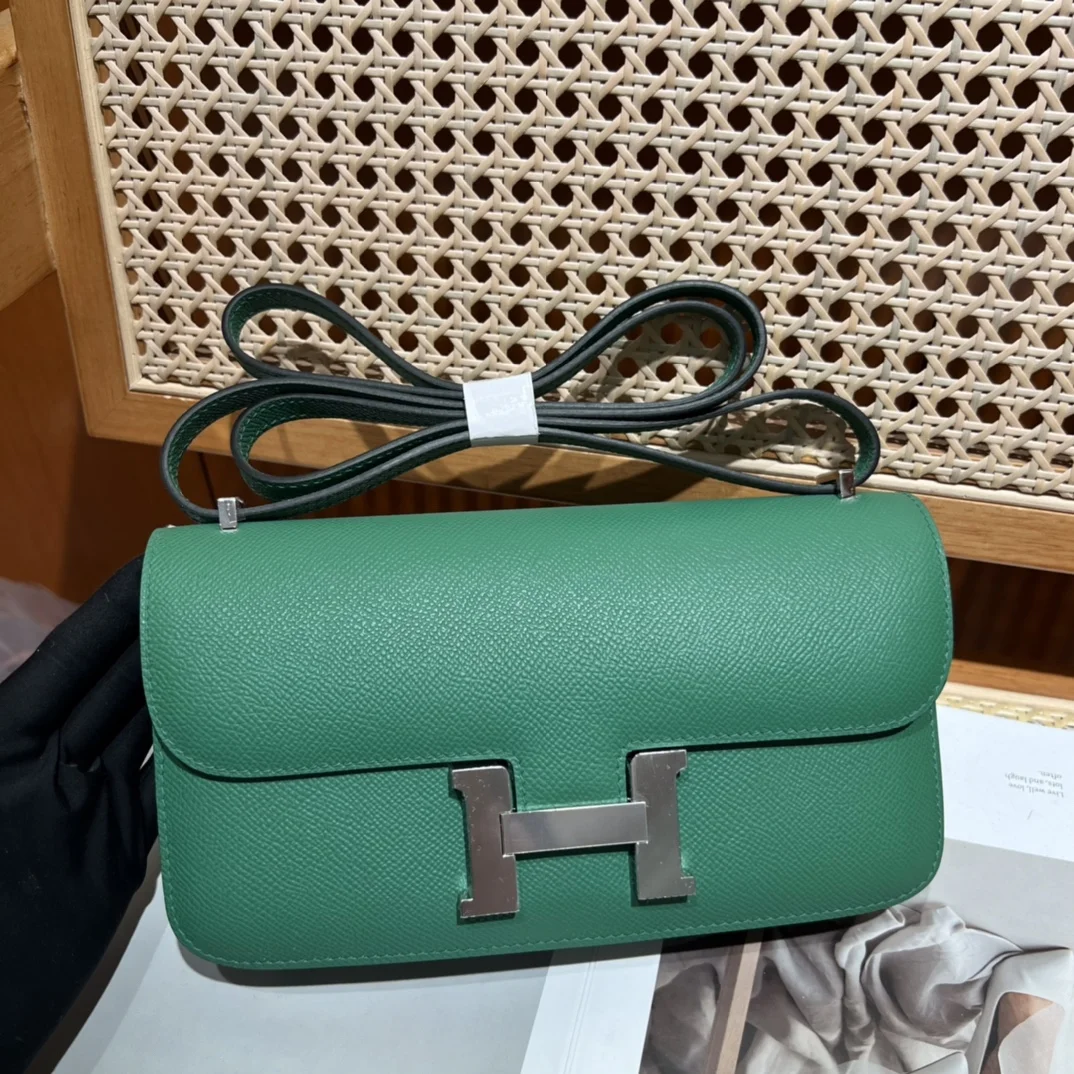 HERMES Shoulder Bags Velvet (Green-Gold) One Size A100202608090502 - Image 2