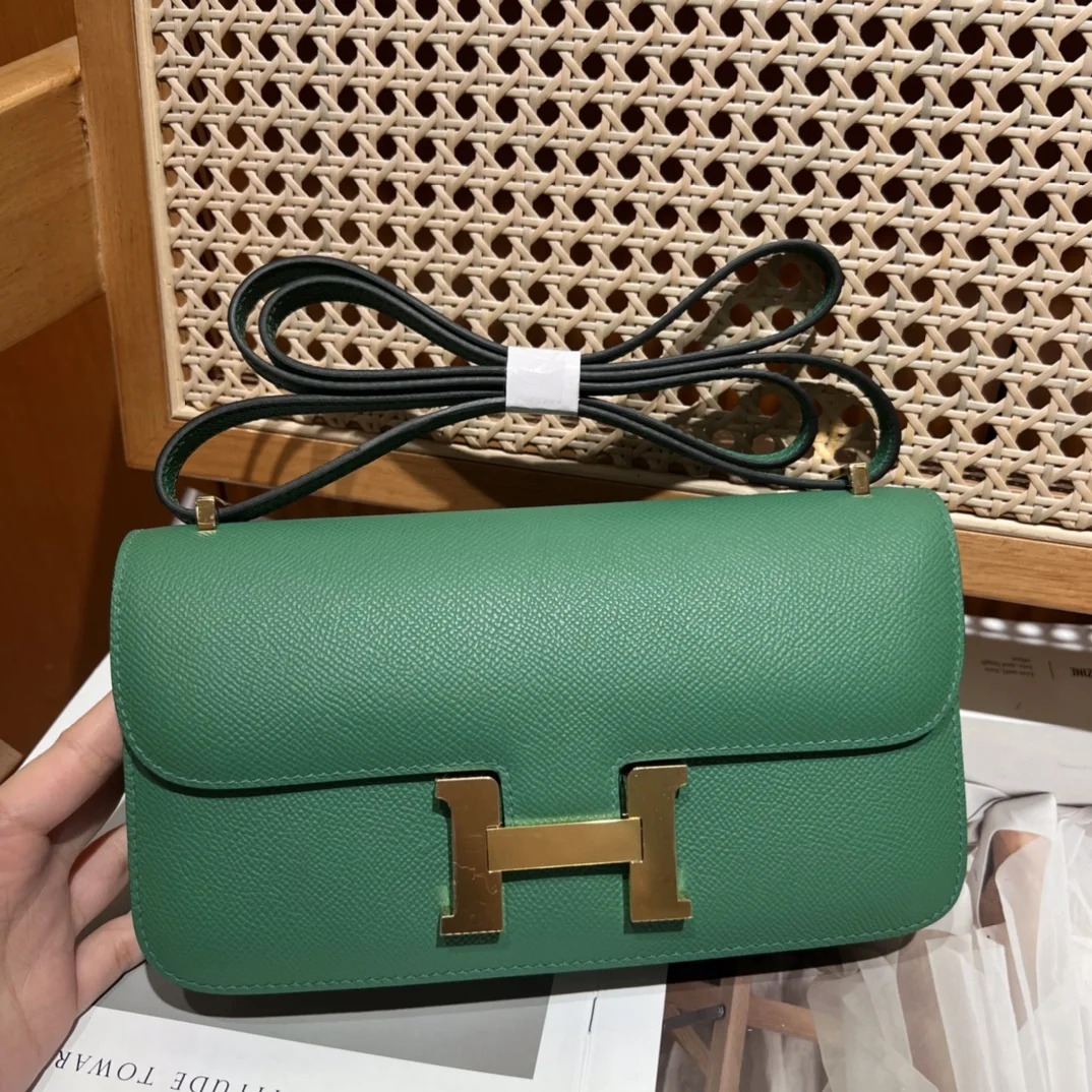 HERMES Shoulder Bags Velvet (Green-Gold) One Size A100202608090502 - Image 3