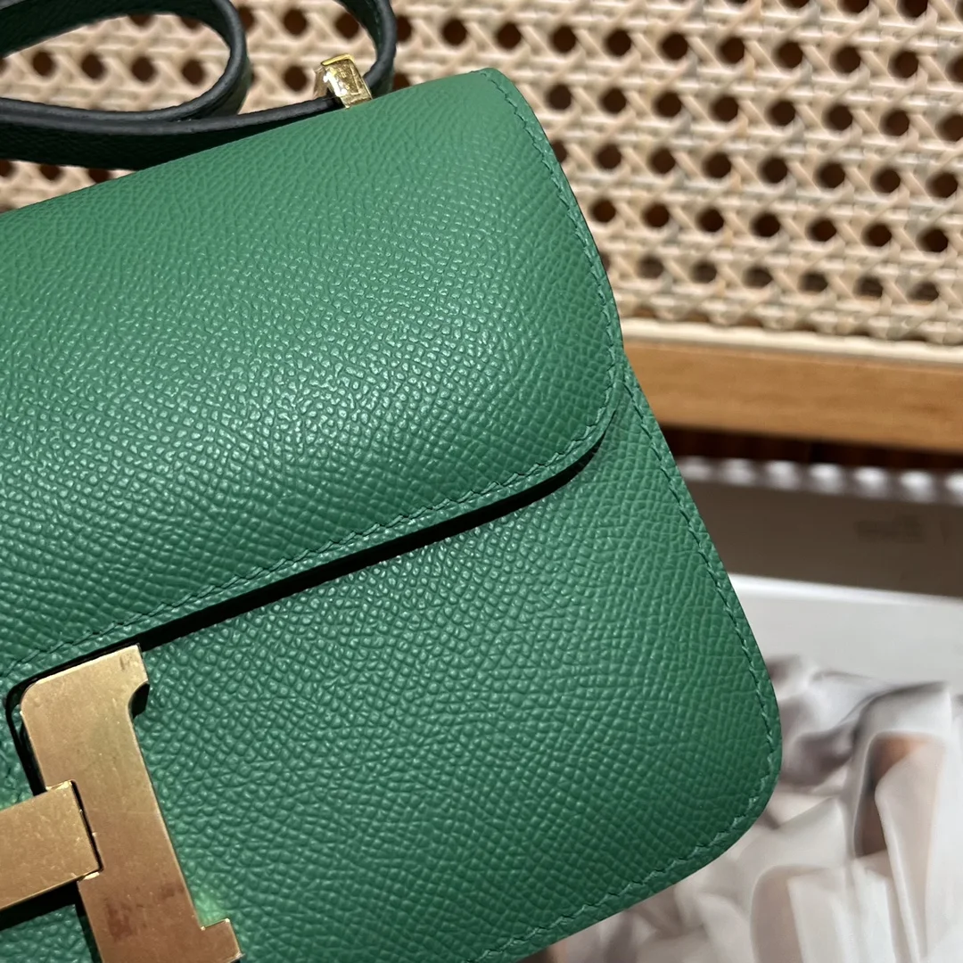 HERMES Shoulder Bags Velvet (Green-Gold) One Size A100202608090502 - Image 4