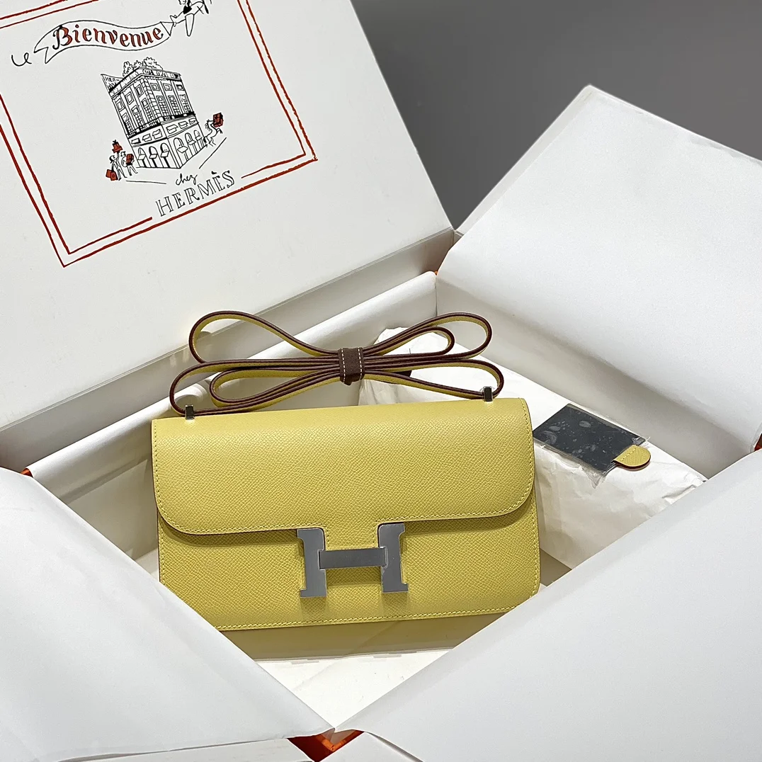 HERMES Shoulder Bags (Yellow-Silver) 24X12X4CM A100202608090540 - Image 2