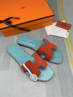 Alternative view of HERMES Slides Calf Leather EU35-40 B00202608031781