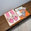 HERMES Slides Calf Leather EU35-40 B00202608031784
