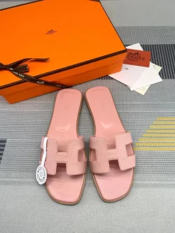 HERMES Slides Calf Leather EU35-40 B00202608031788