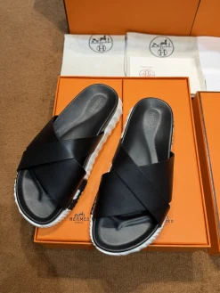 Alternative view of HERMES Slides Calf Leather EU39-44 C20202608032672