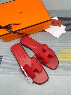Alternative view of HERMES Slides Calfskin Leather EU35-40 B00202608031790