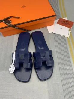 HERMES Slides Leather EU35-40 B00202608031806