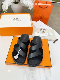HERMES Slides Leather EU35-45 B20202608031764