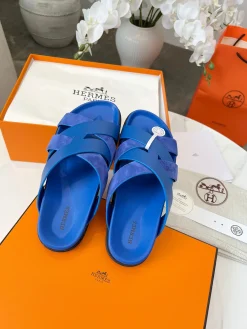 HERMES Slides Leather EU35-45 B20202608031770