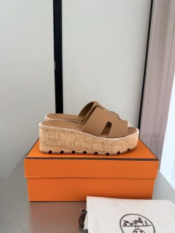 HERMES Slides Suede Leather EU35-41 B70202608032742