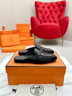 Alternative view of HERMES Slippers Calf Leather EU35-39 C10202608031863