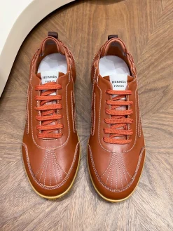 HERMES Sneakers Calfskin Leather EU39-44 C40202608030415