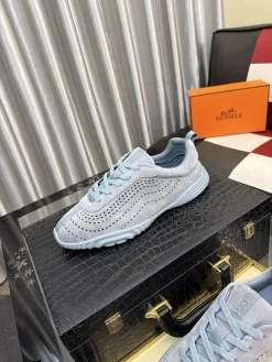 HERMES Sneakers Knit Leather EU38-44 B19202608032008