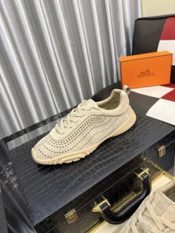 HERMES Sneakers Knit Leather EU38-44 B19202608032009