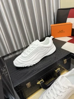 HERMES Sneakers Knit Leather EU38-44 B19202608032011