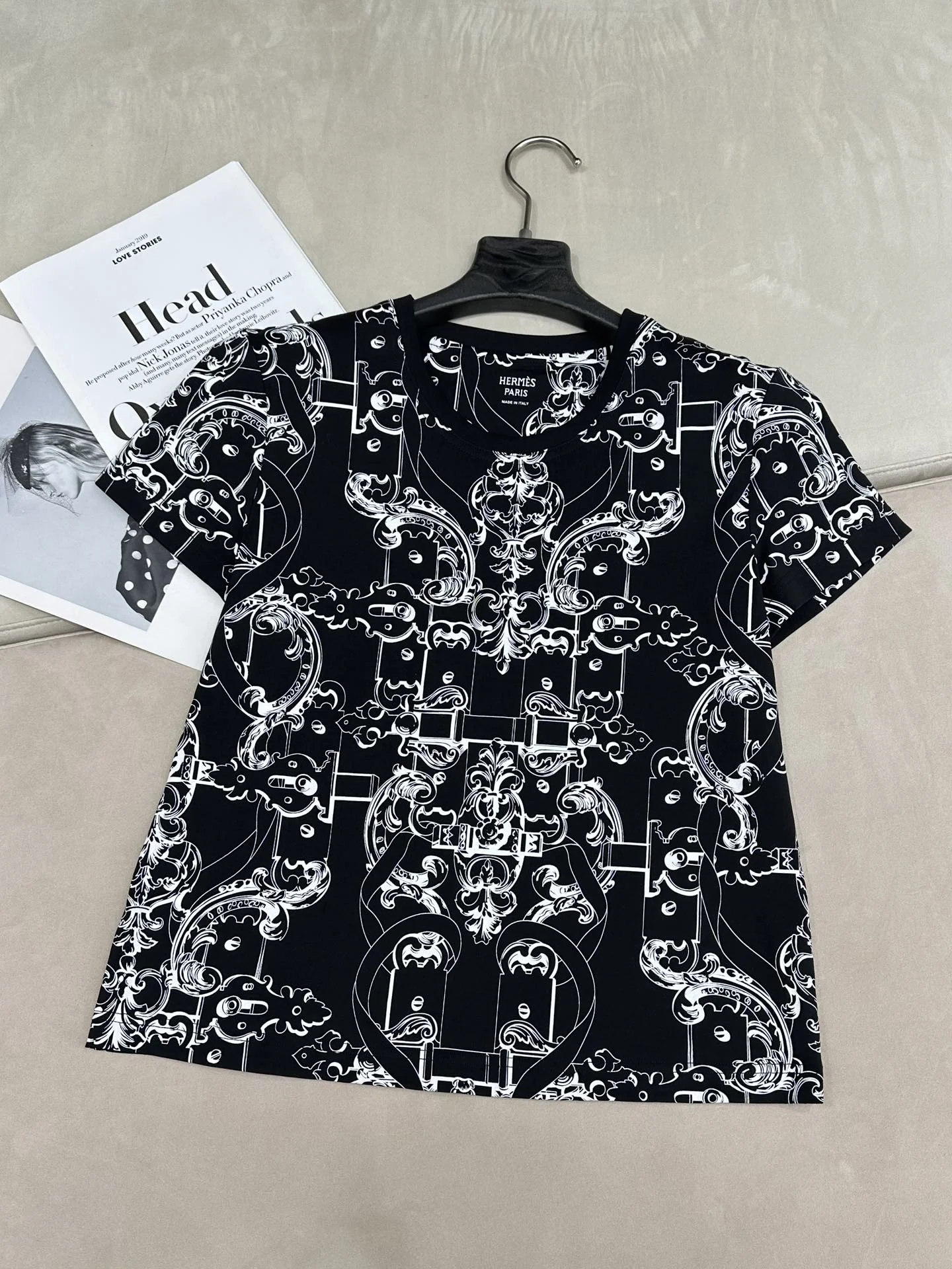 HERMES T-shirts Cotton S-L A75202608041123
