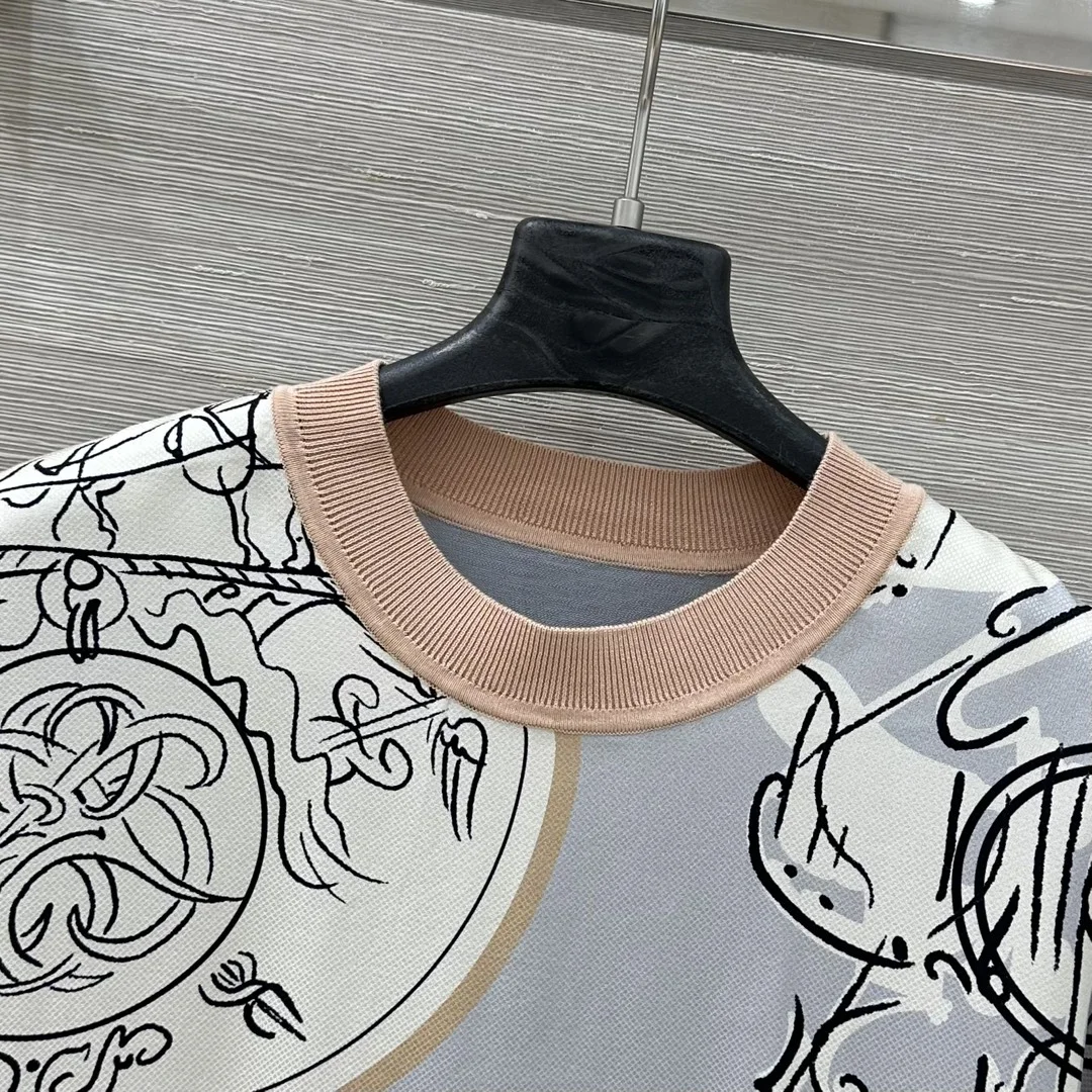 HERMES T-shirts Silk Wool S-L C55202608041119 - Image 5