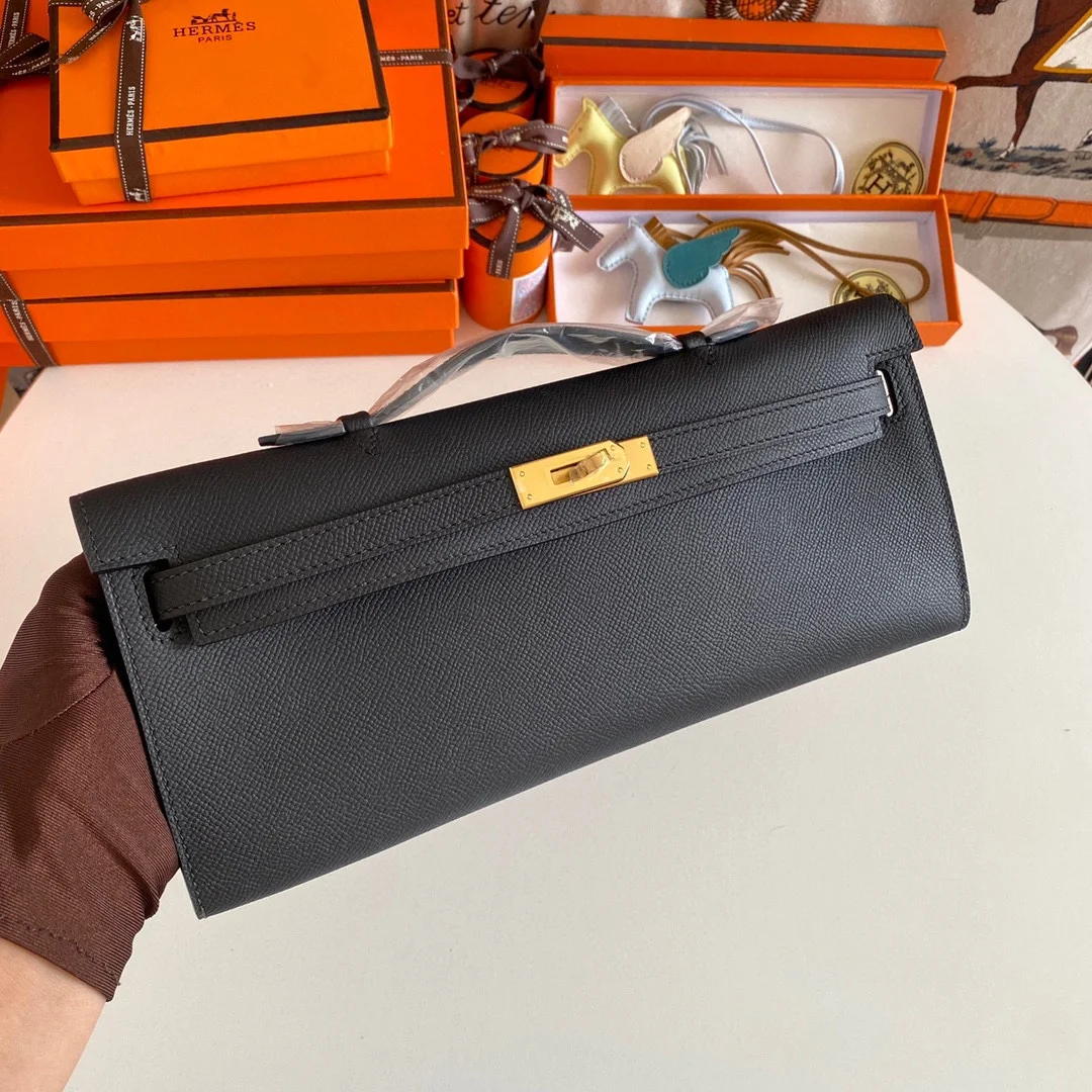 HERMES Top Handle Bags Epsom Leather (Black-Gold) 31CM H00202608091096 - Image 2