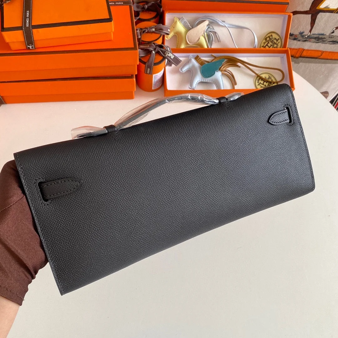 HERMES Top Handle Bags Epsom Leather (Black-Gold) 31CM H00202608091096 - Image 3
