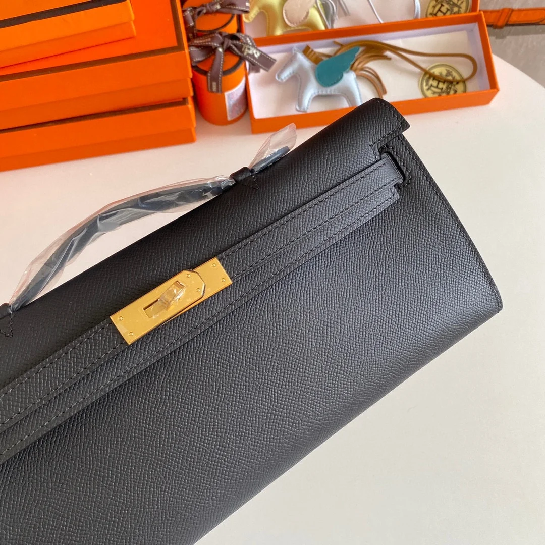 HERMES Top Handle Bags Epsom Leather (Black-Gold) 31CM H00202608091096 - Image 5
