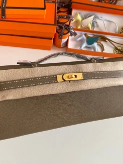 HERMES Top Handle Bags Epsom Leather (Brown-Gold) 31CM H00202608091094